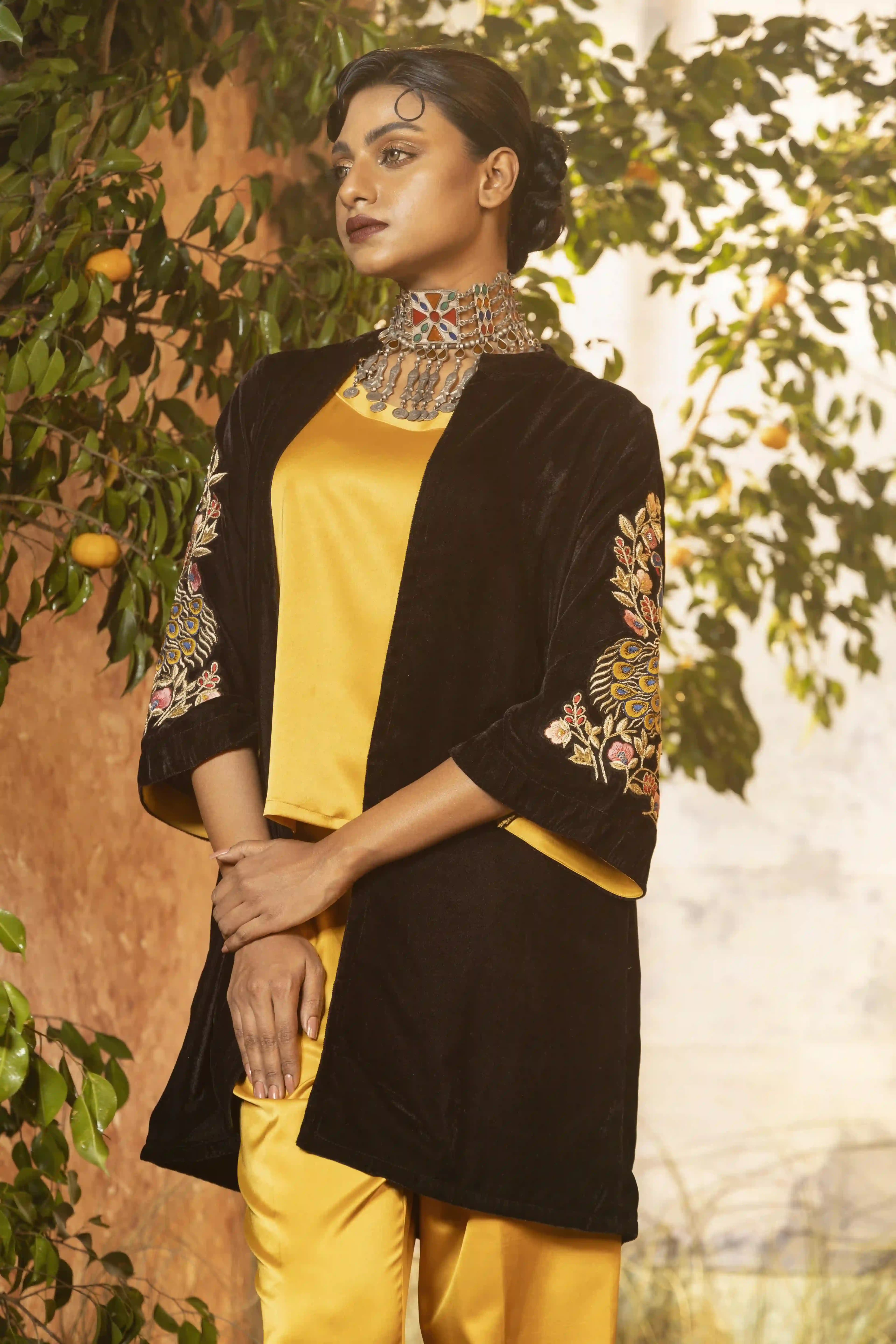 Black & Mustard yellow~Size: S